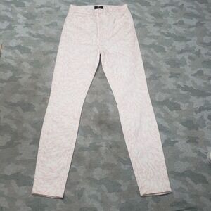 7 For All Mankind Jeans Womens 24 Pink High Waist Ankle Skinny Denim NWT